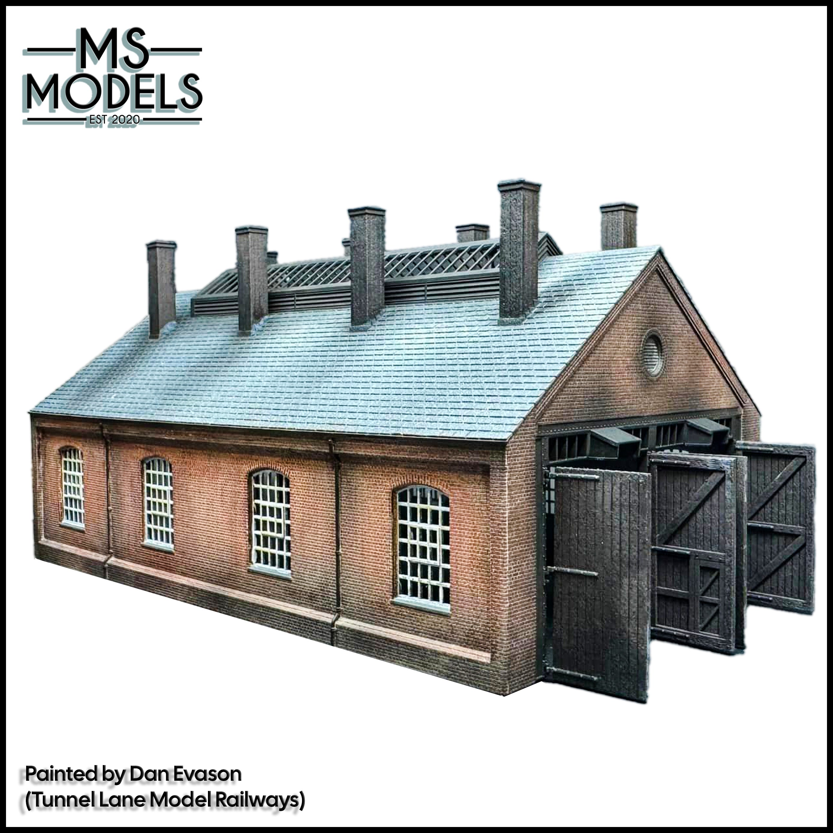 Two Engine Shed GWR Style Two-Road Brick Engine Shed β MS Models