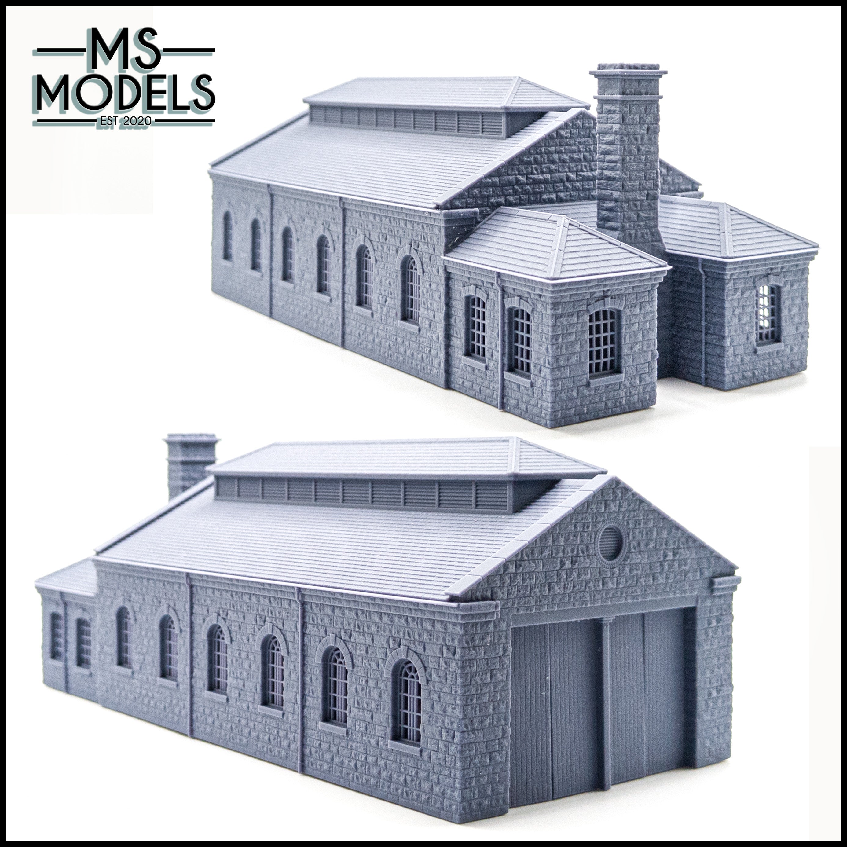 Two Engine Shed Midland/LMS Style Two-Road Stone Engine Shed β MS Models