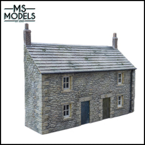 Low-Relief Semi Detached Stone Cottages