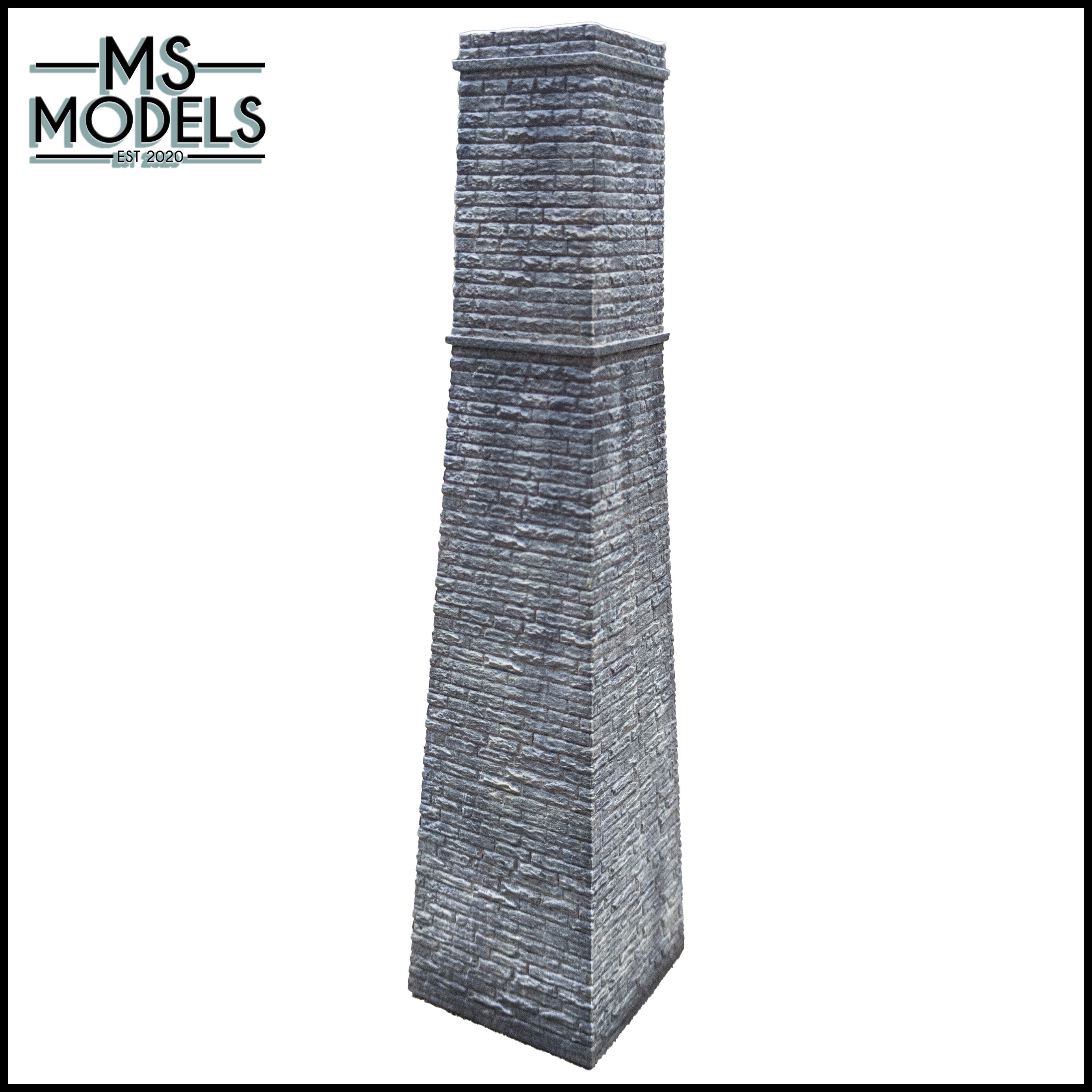 OO Gauge Power Station Industrial Building Kit – Warehouse With Chimneys – 1:76 Scale