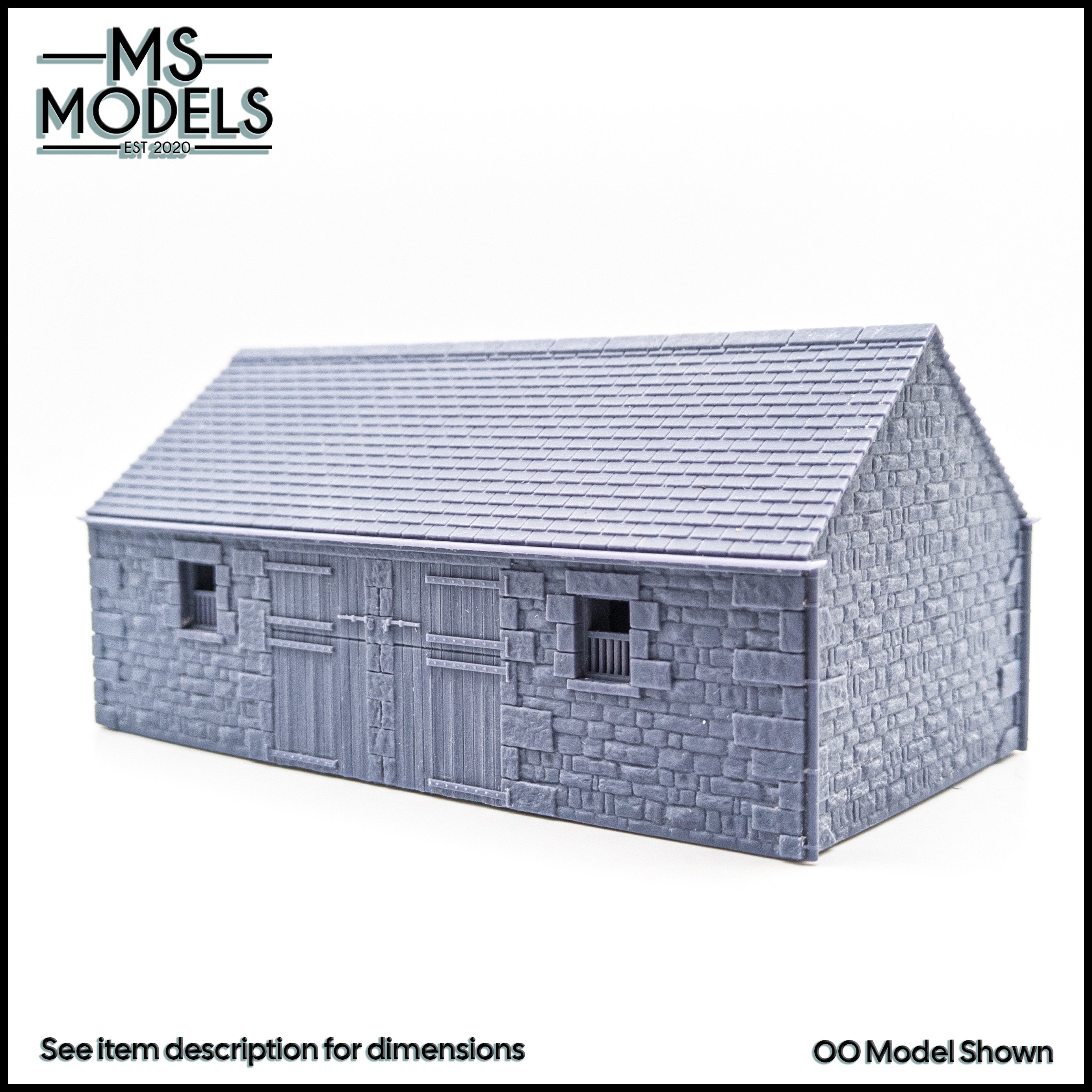 Barn Model Kit Stone Horse Barn – MS Models