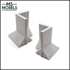 2 pack Corner 2.4/4m Concrete Dividing Walls